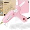 Full Size Hot Glue Gun with 60/100W Dual Power and 21 Hot Glue Sticks (7/16"), Fast Preheating Heavy Duty Industrial Gluegun with Storage Case for Crafting, DIY and Repairs (Pink)